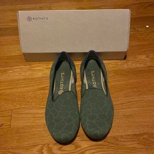 Rothy's The Loafer Safari Slip-On Shoes Green 12